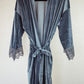 Treat your bridal party to the opulence of this velvet robe, showcasing delicate lace sleeves for a touch of elegance and comfort