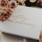 Gift the Bride with a Beautiful Box Featuring her New Last Name in Elegant Calligraphy Available in White or Rose Gold Box
