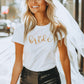 Bride with Cute Shirt and Veil at Bachelorette Party