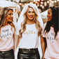 Group of Bride and Bridesmaids in Team Bride Shirts for Bachelorette Party