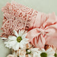 Getting Ready Robe for Bridesmaids in Pink Cotton with Floral Details