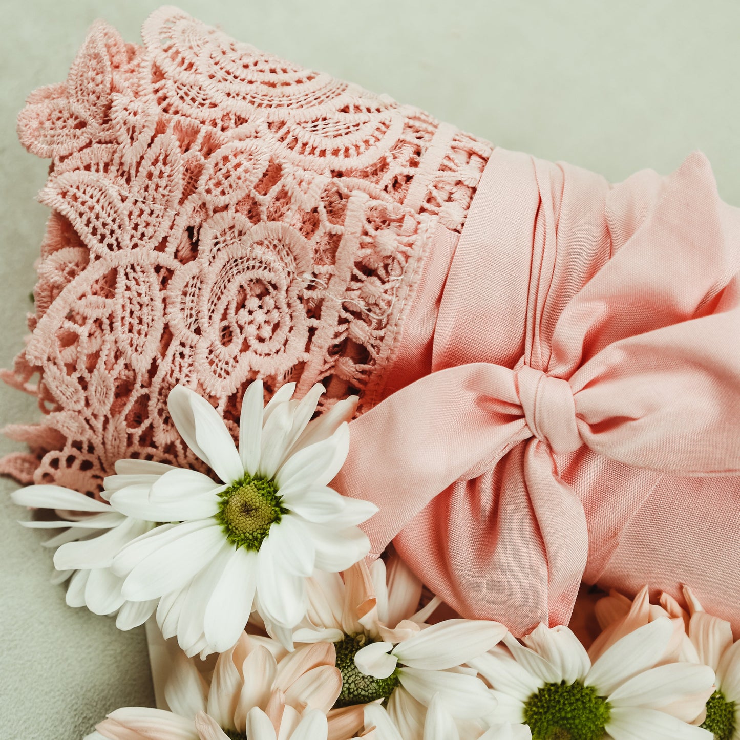 Getting Ready Robe for Bridesmaids in Pink Cotton with Floral Details