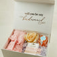 Will You Be My Bridesmaid Gift Box with Soft Getting Ready Robe and Hair Ties to Help you Tie the Knot