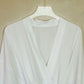 Bride Getting Ready Robe in White Soft Cotton Detail with Personalized Hanger