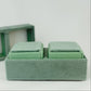 Wedding Ring Holder Double Ring Box in Sage Velvet