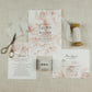 Wedding Flat Lay with White Raw Edge Silk Ribbon