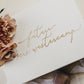 Celebrate the Bride to Be with a Wedding Shower Gift Box Featuring Her Name in Beautiful Champagne or Metallic Calligraphy