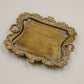Vintage Style Antique Gold Ring Dish Jewelry Tray for Wedding Flat Lay Details