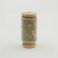 Spool of raw edge silk ribbon in sage color for wedding