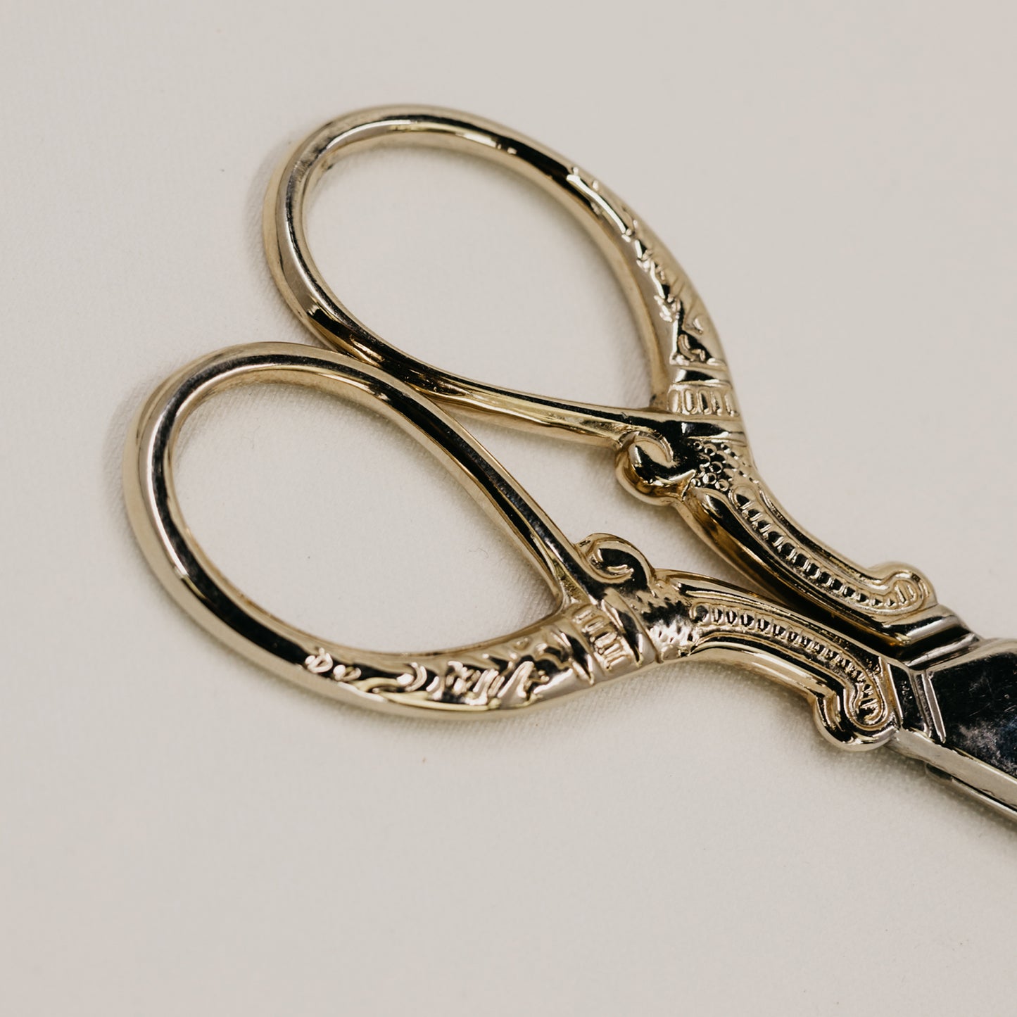 Flat Lay Photography Scissors Vintage Style Gold Handle