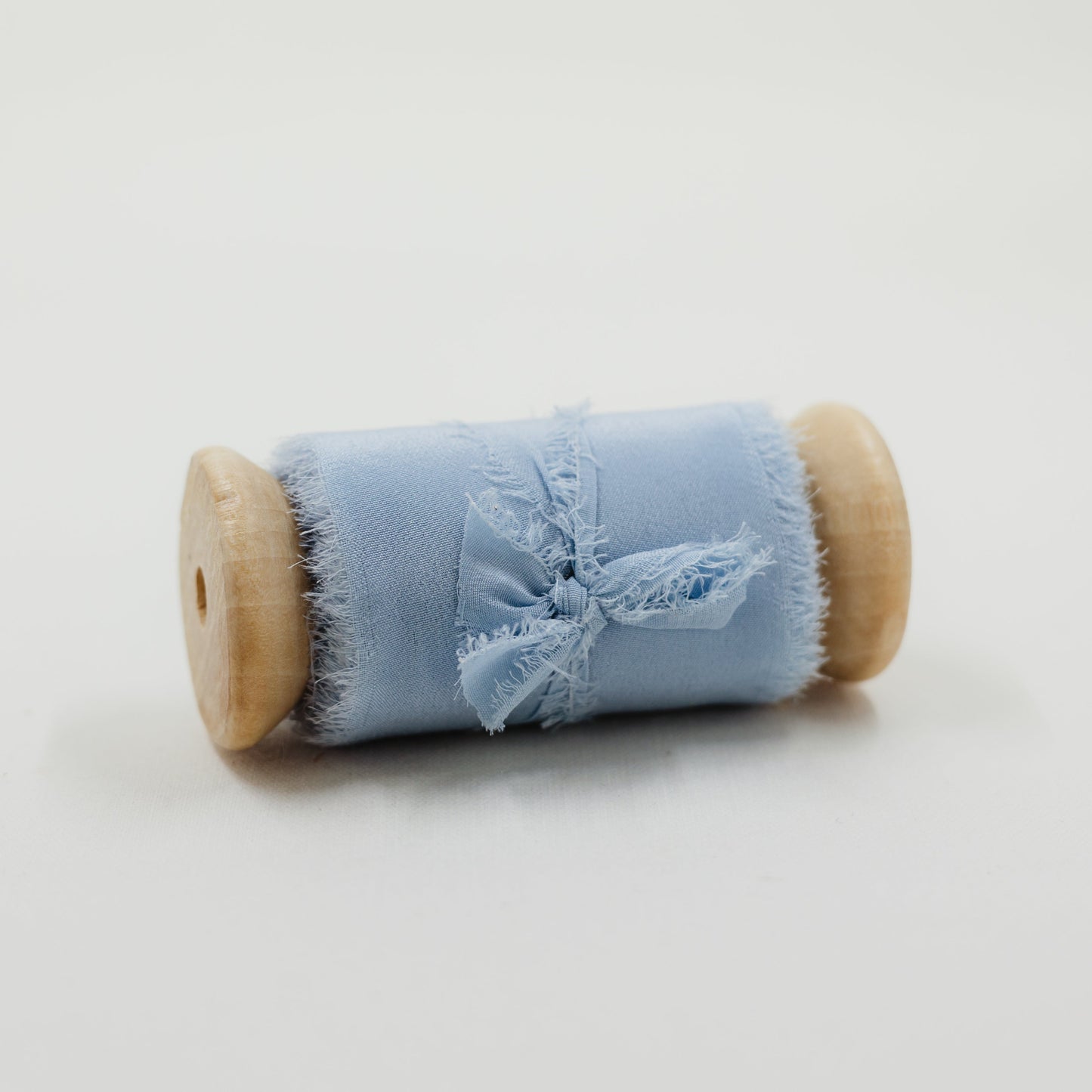 Blue hand dyed silk wedding ribbon