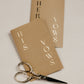 Handmade, pocket-sized vow books (3.5"x5.5") with foiled personalization, including names and wedding date, soft touch cover