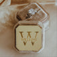 She Won't Be Able to Hold Back the Happy Tears When You Propose with this Gorgeous Monogram Ring Box in Your Choice of Color