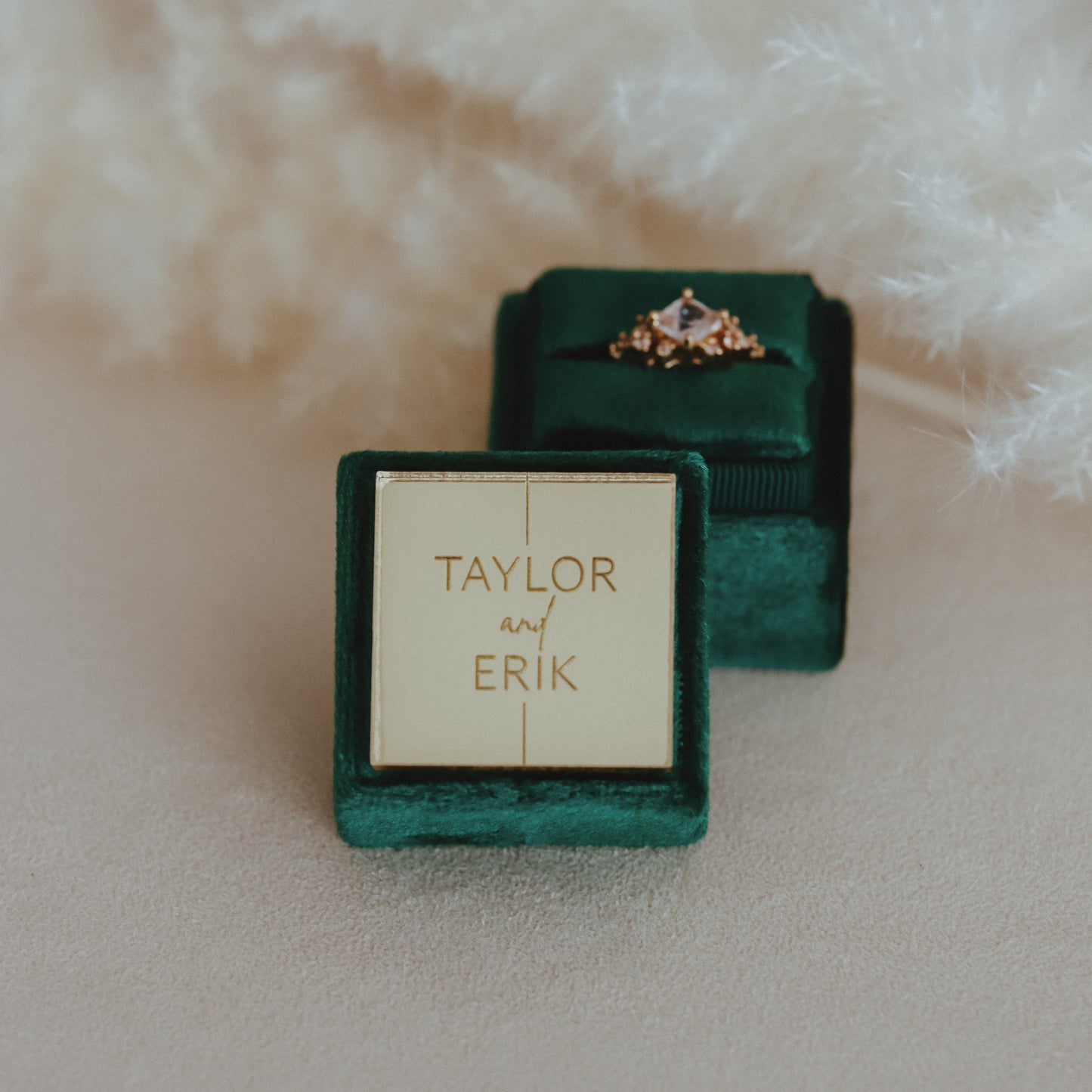 Personalize your Marriage Proposal with a Beautiful Ring Box Engraved with Your Names Perfect for Popping the Question