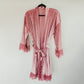 Luxurious velvet robe, designed for bridesmaids of all sizes, with beautiful lace sleeve details