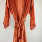 Velvet robe with lace sleeves, a luxurious and comfortable option for bridal parties or the bride