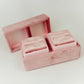 Velvet Double Ring Holder for Wedding Ceremony and Detail Photos in Pink Color