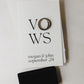 Keepsake vow books, handmade and personalized with foiled details, perfect for wedding vows