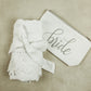 Getting Ready Robe for the Bride in White Cotton with Floral Lace Detail on Sleeves